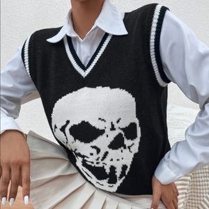 Skull Pattern Swearer Vest